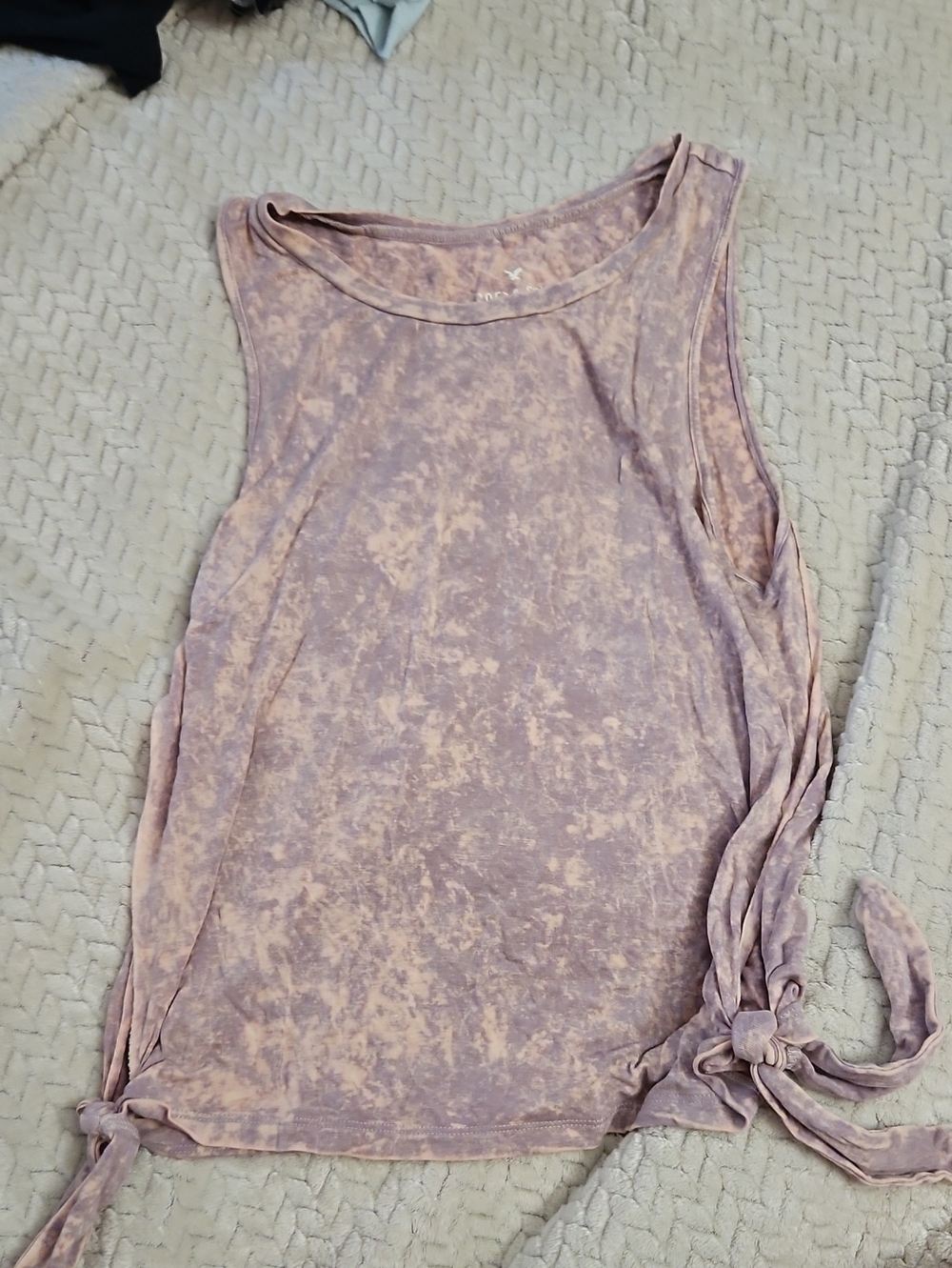 American Eagle Outfitters Mauve Washed Tie-Side Tank
